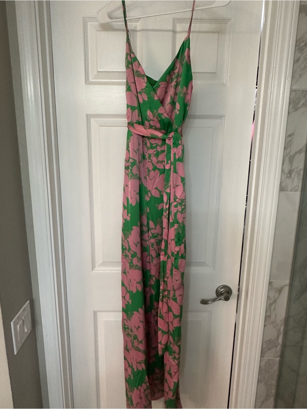 New without tags Pink & Green Floral wide leg jumper adjustable Spaghetti Strap